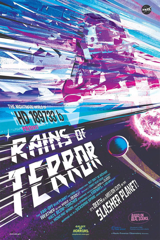 Rains Of Terror Nasa Space Horror Movie Style Wall Art Home Poster