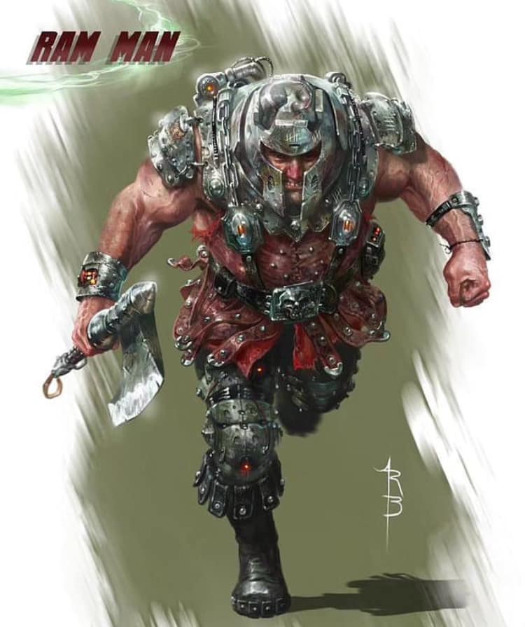 Ram Man Concept Art Print Poster