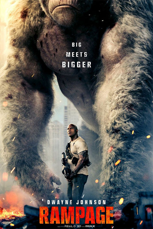 Rampage Dwayne Johnson 2018 Gorilla Wolf Crocodile Movie Art Home Jigsaw Puzzle