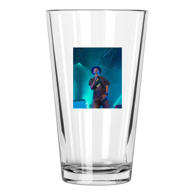 Rap Singer Pharrell Williams Photo Music Artist Rapper Pint Beer Drinking Glass