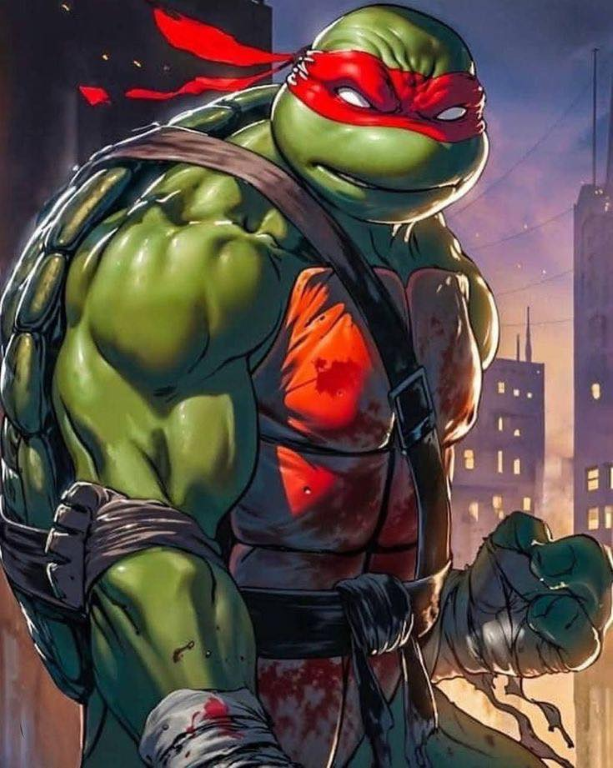 Raphael Turtle Hero 001 Print Poster