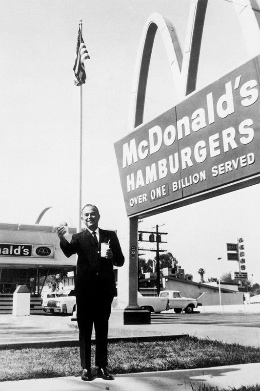 Ray Kroc Standing Outside Mcdonalds Vintage Print Jigsaw Puzzle