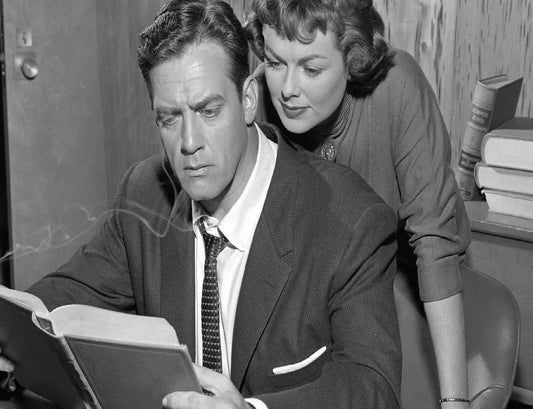 Raymond Burr Barbara Hale In Perry Mason Keychain Picture Keychain Print