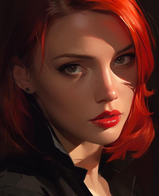 Red Haired Portrait Print Poster
