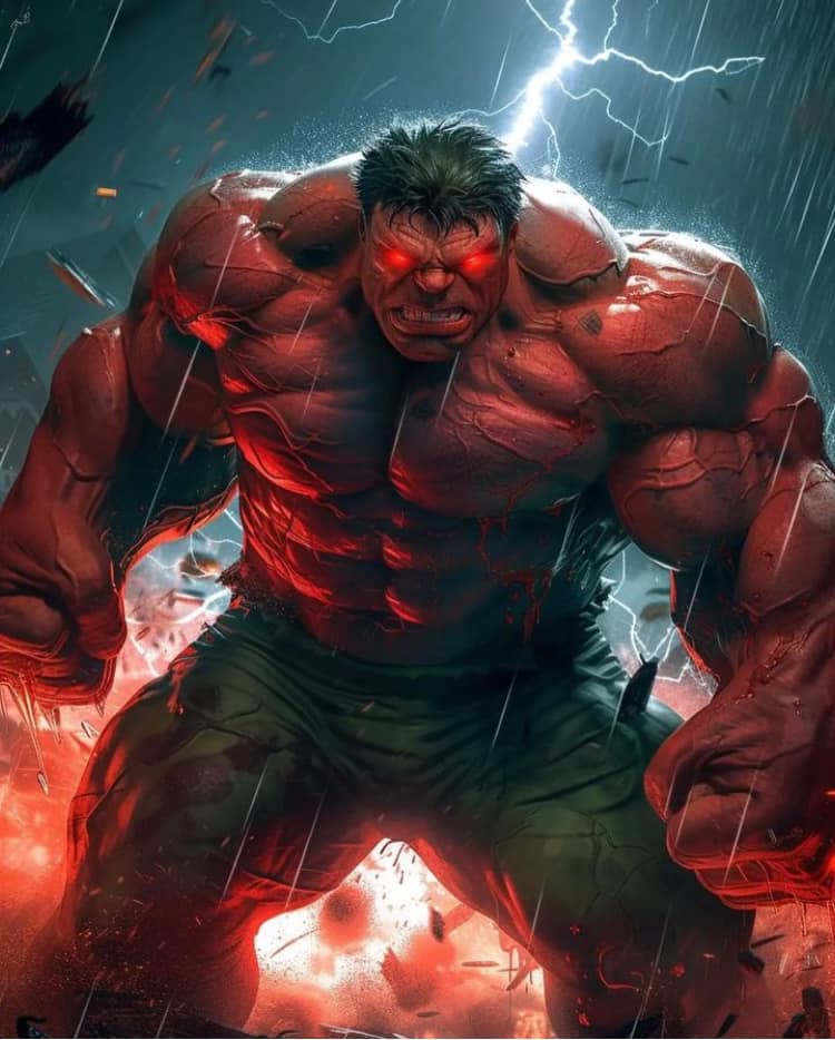 Red Hulk Stormy Scenario Jigsaw Puzzle