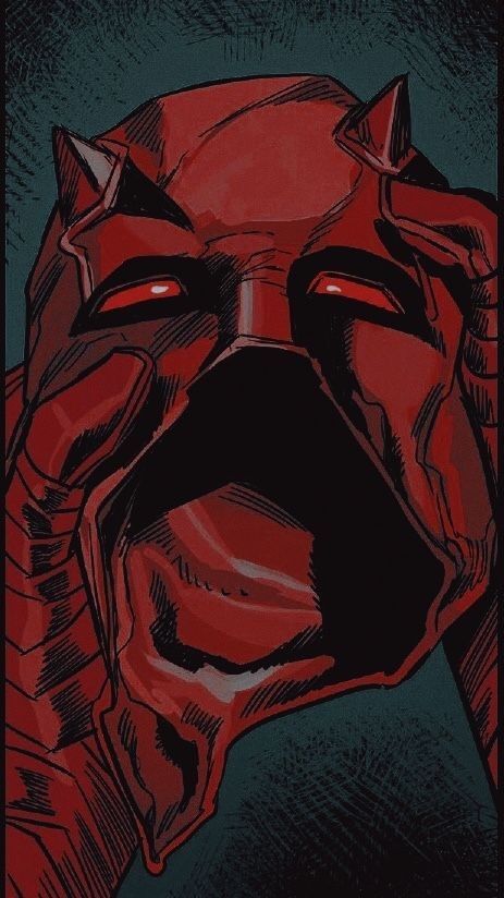 Red Mask Character Print Poster