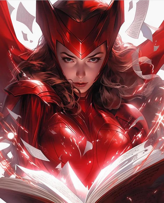 Red Superhero Book Magic Print Poster