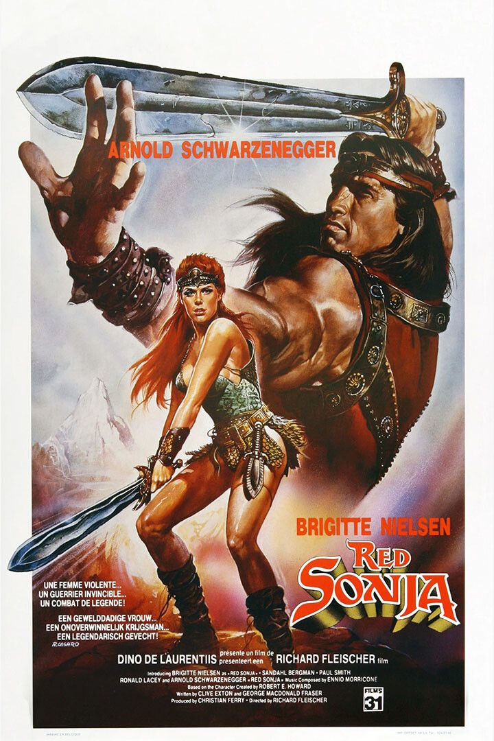 Red Sonja Action Adventure Vintage Cinema Movie Jigsaw Puzzle