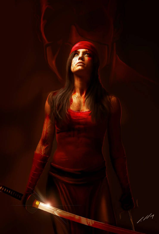 Red Suited Woman With Sword 5261 Print Poster