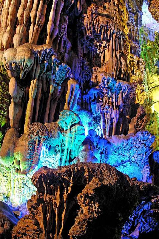 Reed Flute Cave Guanxi Province Touristy Print Wall Home Decor Jigsaw Puzzle