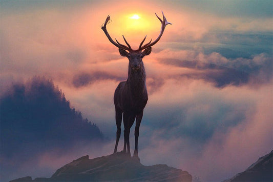 Reindeer On The Mountain Wild Life Animals Jigsaw Puzzle