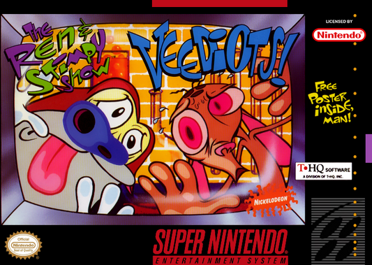 Ren & Stimpy Show Veediots! (Usa) Snes Print Poster
