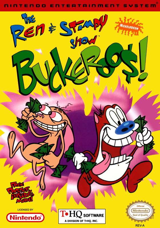 Ren & Stimpy Show, The Buckeroos! (Usa) Nes Print Poster