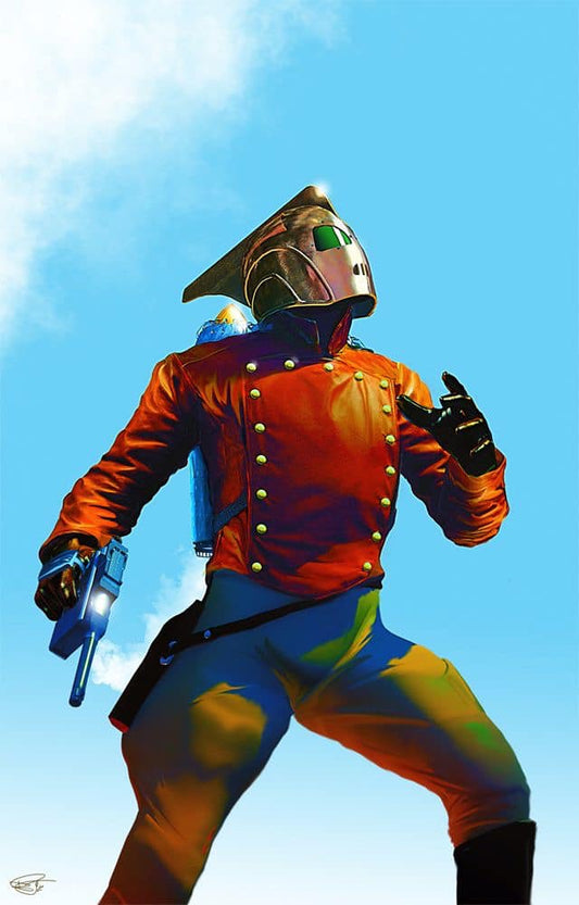 Retro Futuristic Hero Print Poster