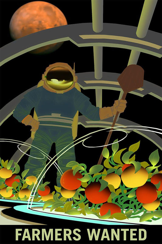 Retro Space Exploration Nasa Travel Farmers Wanted On Mars Jigsaw Puzzle