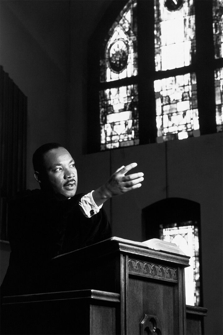 Reverend King Preaching At Ebenezer Painting Print Jigsaw Puzzle
