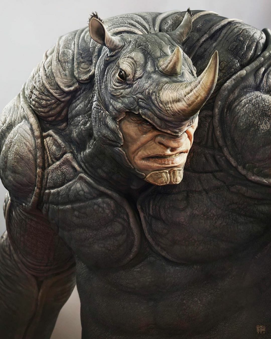 Rhino Villain Large Horn 42 Print Poster