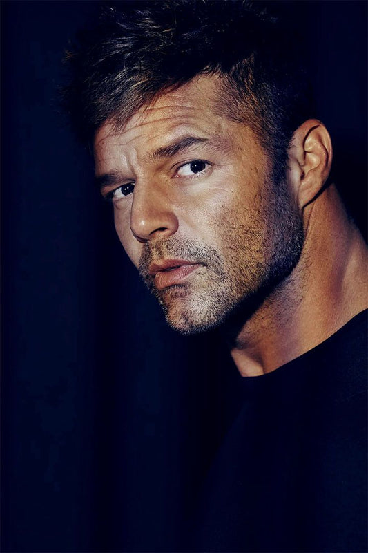 Ricky Martin Black Background Songwriter Artist Wall Home Decor Jigsaw Puzzle