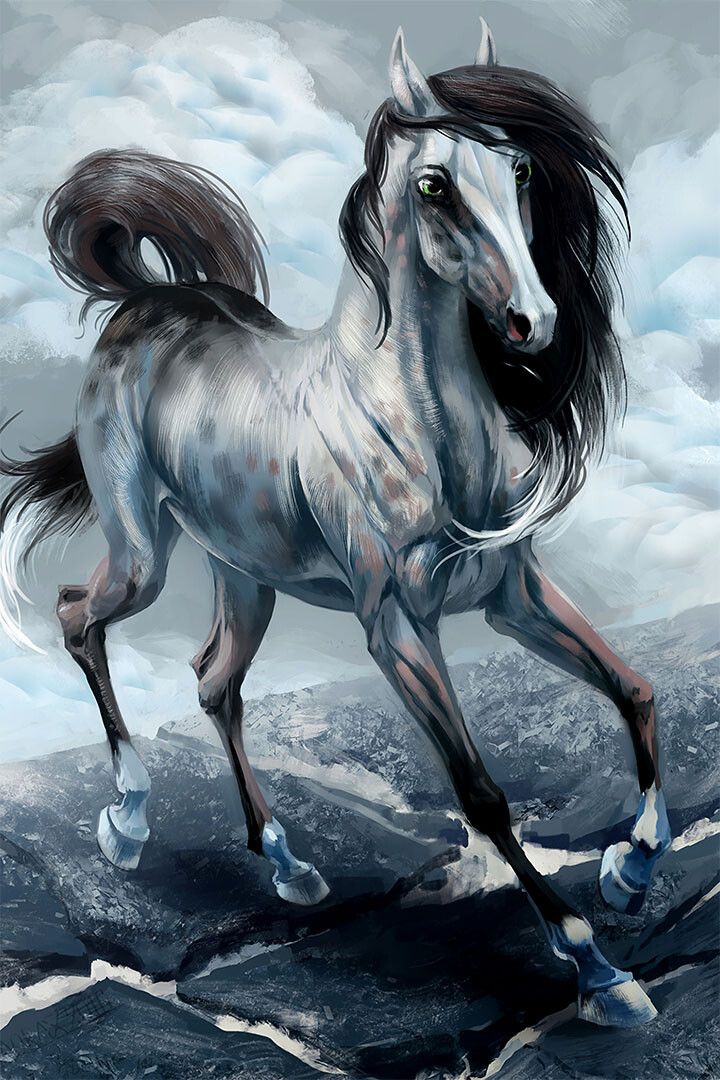 Riding Animal Horse Print Oil Painting Print Jigsaw Puzzle