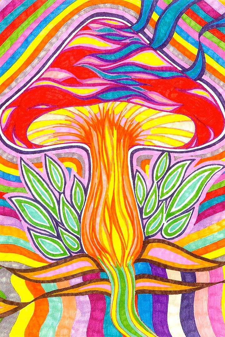 Ripples Colorful Psychedelic Design Painting Jigsaw Puzzle