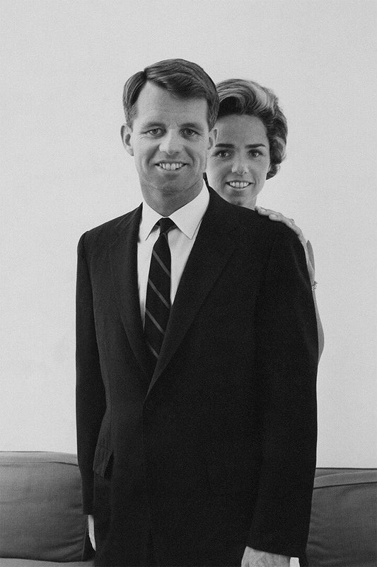 Robert Francis Kennedy And Wife Leave Church Jigsaw Puzzle