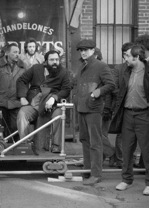Robert De Niro & Francis Ford Coppola On Set Godfather Picture Photo