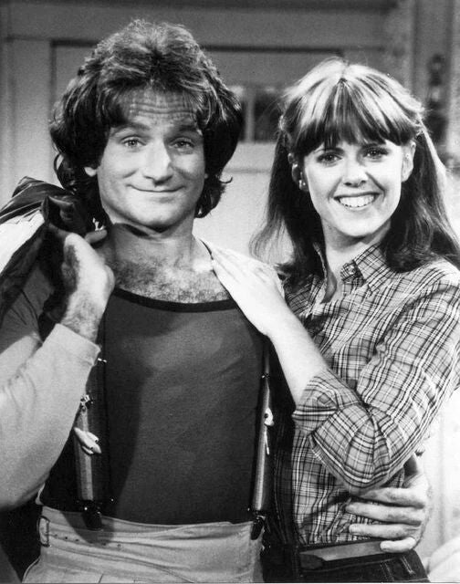 Robin Williams And Pam Dawber Mork & Mindy Classic Tv Picture Keychain