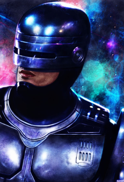 Robo Cop Futuristic Armor Design Print Poster