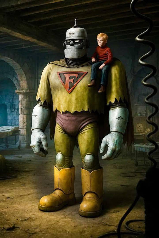 Robot Child Hero Print Poster
