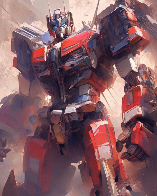 Robot Optimus Prime Illustration Print Poster