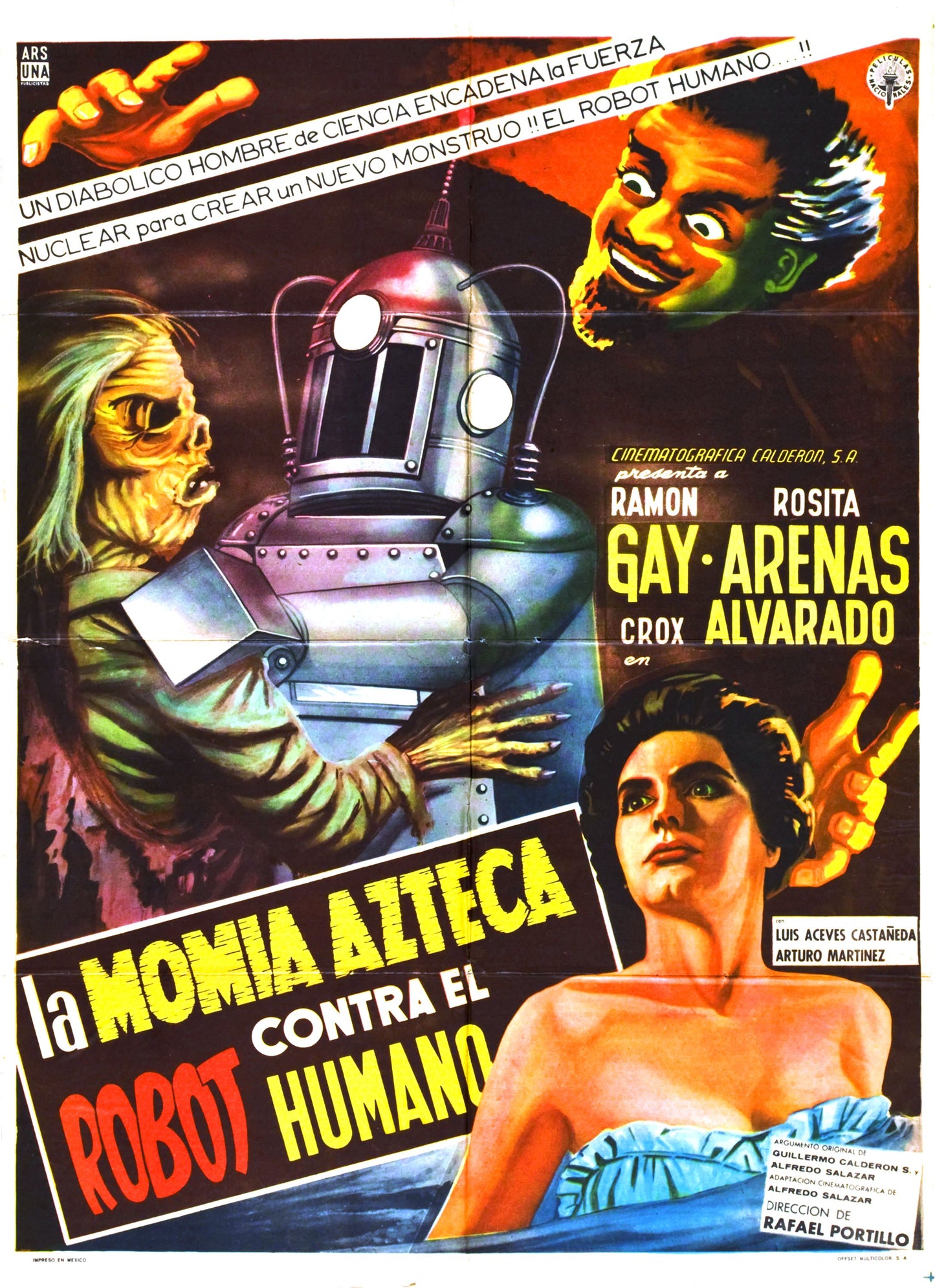 Robot Vs Aztec Mummy 01 Movie Magnet