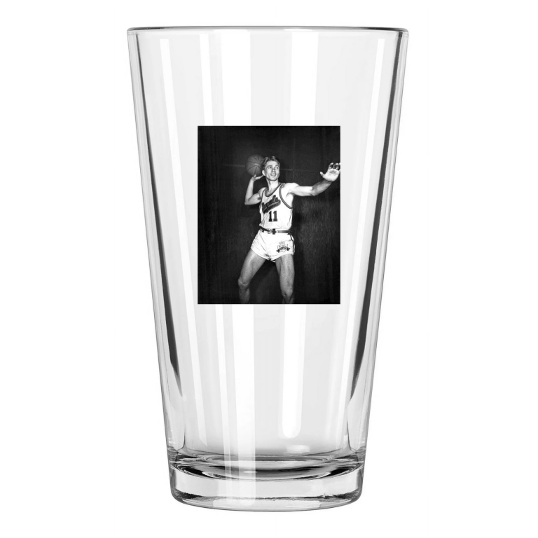 Rochester Royals Bob Davies Photo Basketball Hof 70 Pint Beer Drinking Glass