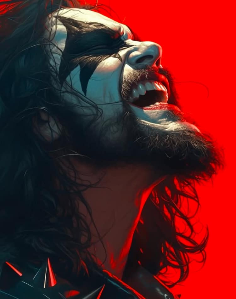 Rock Performance With Makeup Print Poster