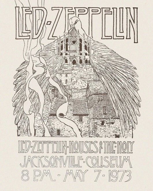 Rock Band Led Zeppelin Glossy Photo Houses Of The Holy Print
