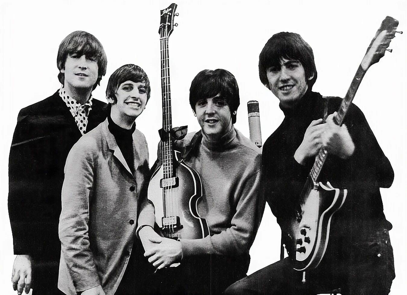 Rock Band The Beatles Mccartney Lennon Star Harrison Picture Photo