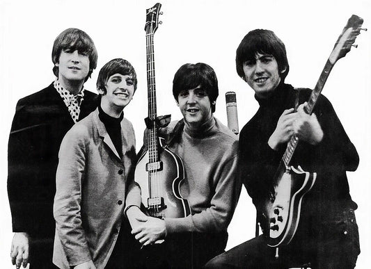Rock Band The Beatles Mccartney Lennon Star Harrison Picture Photo