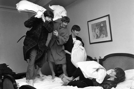 Rock Band The Beatles Pillow Fight Publicity Picture Magnet Print