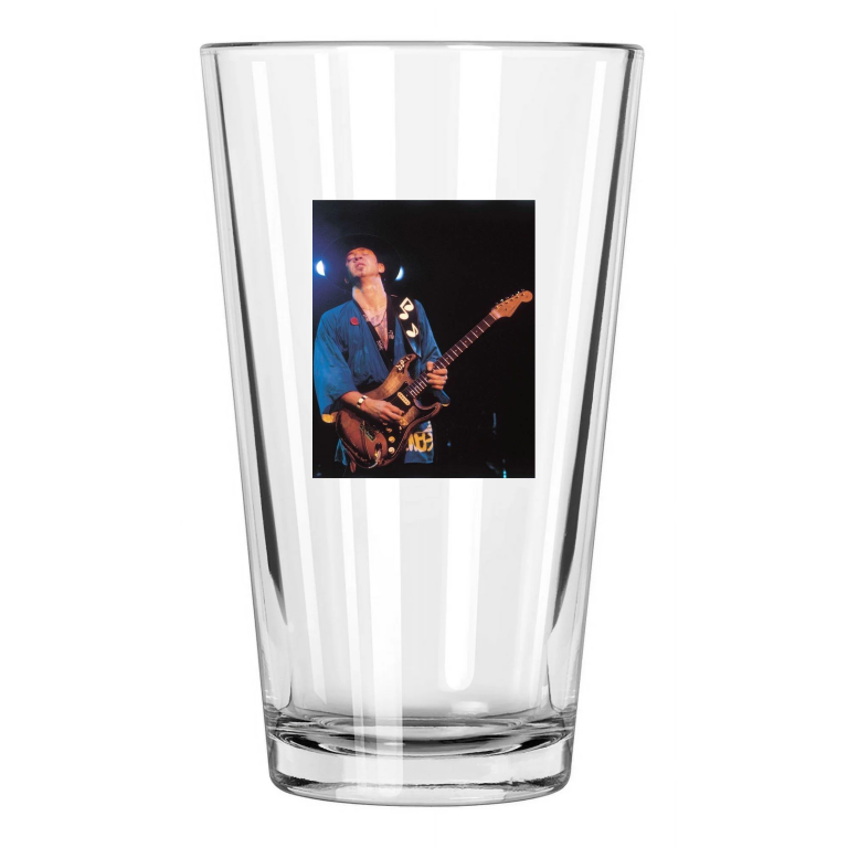 Rock Guitarist Stevie Ray Vaughan Photo Music Singer Pint Beer Drinking Glass