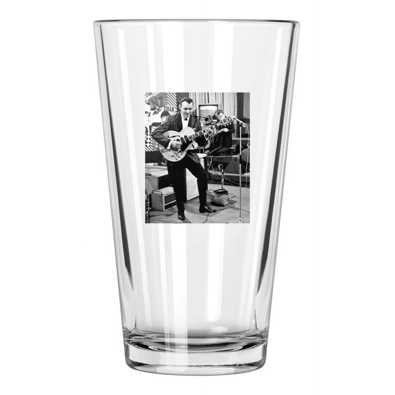 Rock Guitarist Singer Carl Perkins Blue Suede Shoes 1 Pint Beer Drinking Glass