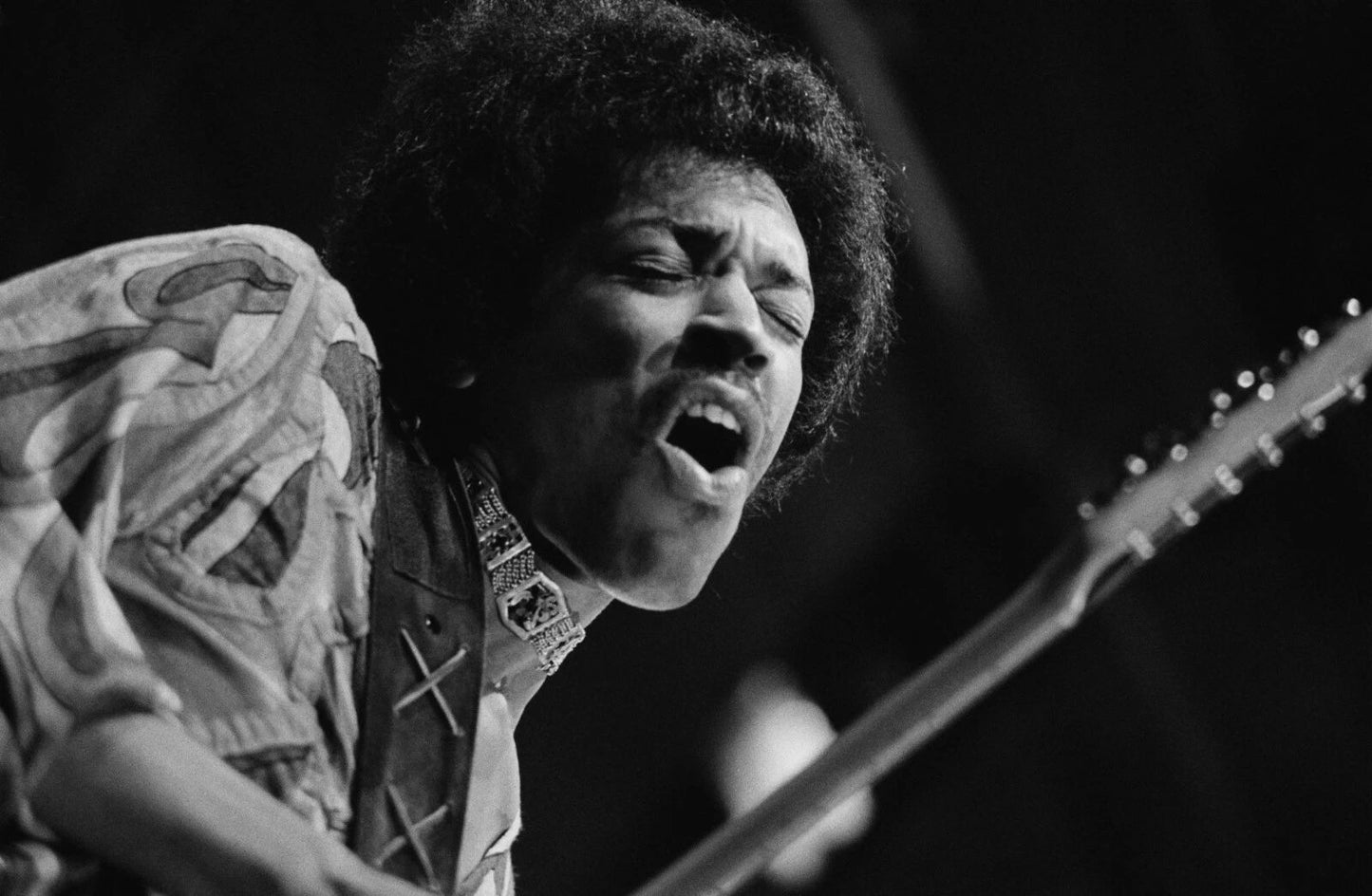 Rock Musician Jimi Hendrix Plays Electric Guitar Poster Photo 11 X 17 Reprint