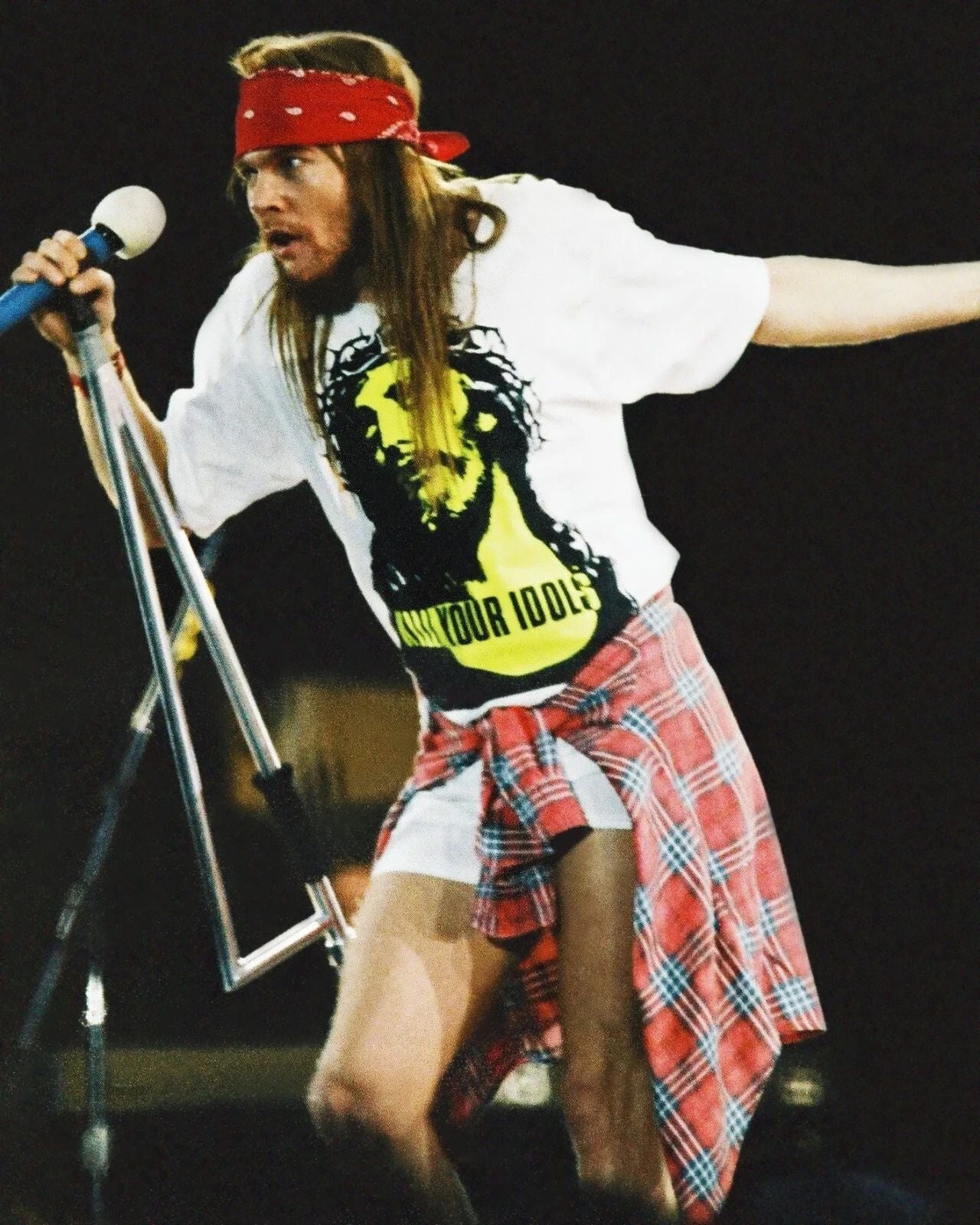 Rock Singer Axl Rose Glossy Keychain Guns N' Roses Print Concert Keychain