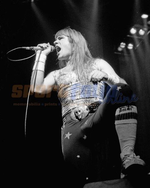 Rock Singer Bruce Dickinson In Iron Maiden Glossy Magnet Music Print