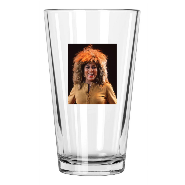 Rock And Pop Singer Tina Turner Photo Celebrity Music Pint Beer Drinking Glass