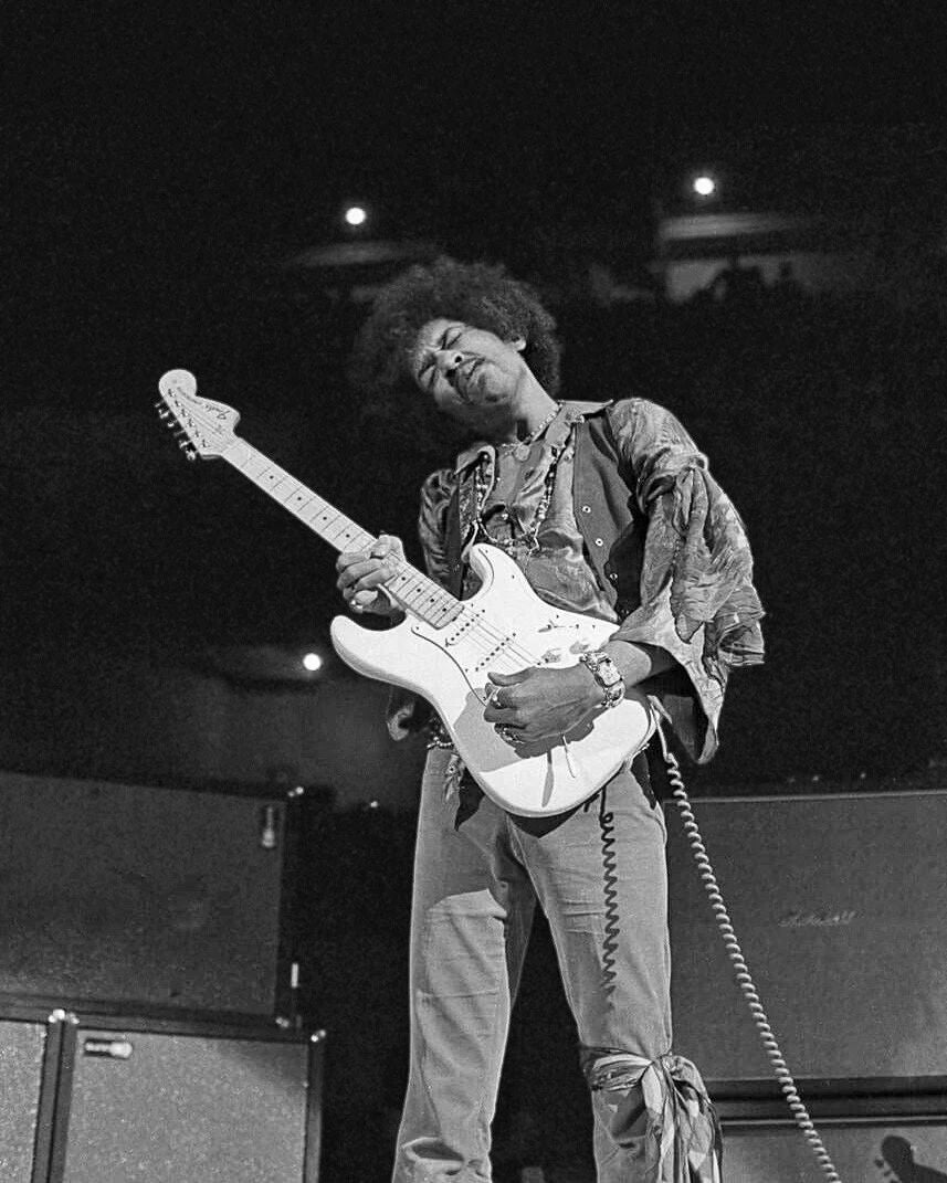 Rock And Roll Jimi Hendrix Glossy Keychain Guitarist James Marshall Print