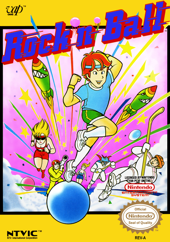 Rock N Ball (Usa) Nes Print Poster