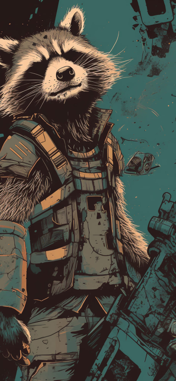 Rocket Raccoon 892 Print Poster