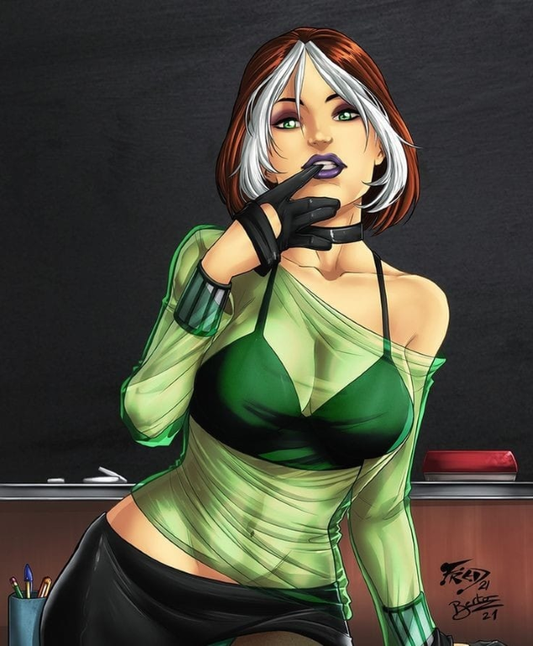 Rogue Green Outfit 1234 Print Poster