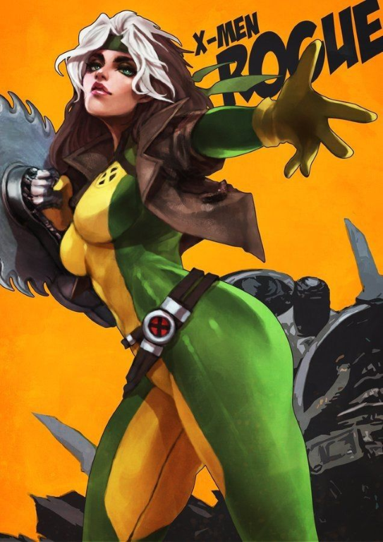 Rogue Xmen Yellow Background 859 Jigsaw Puzzle