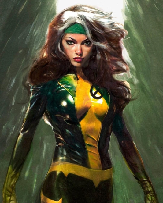 Rogue Yellow Green Costume 4171 Print Poster