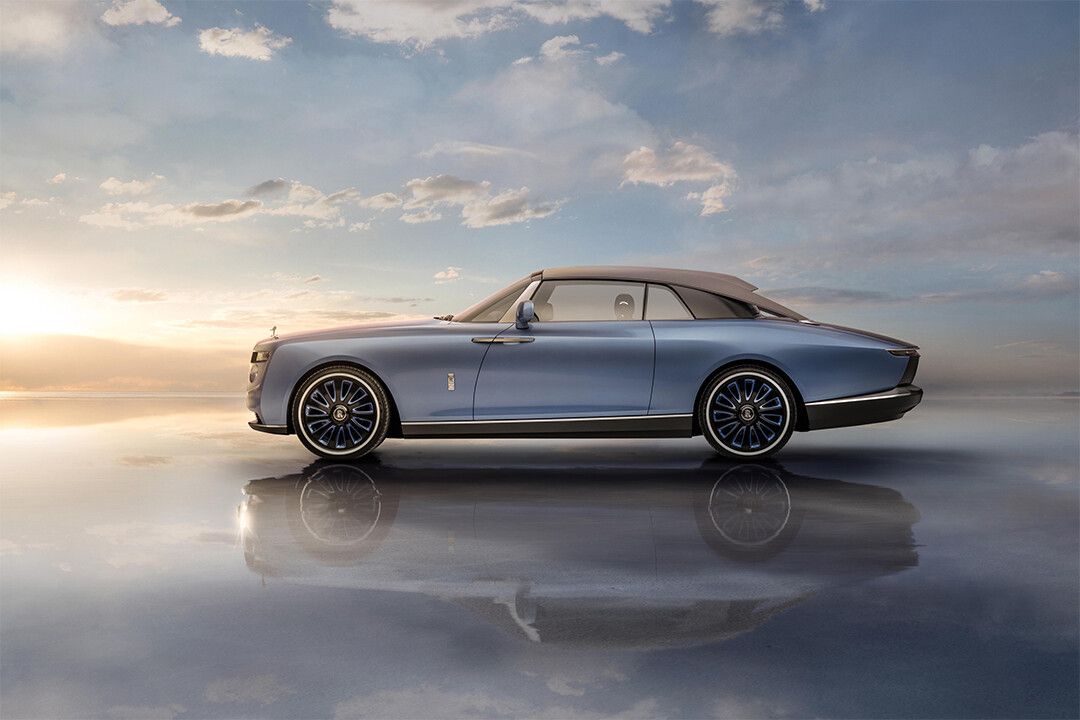 Rollsroyce Boat Tail Under Cloudy Sky Car Art Home Decor Jigsaw Puzzle
